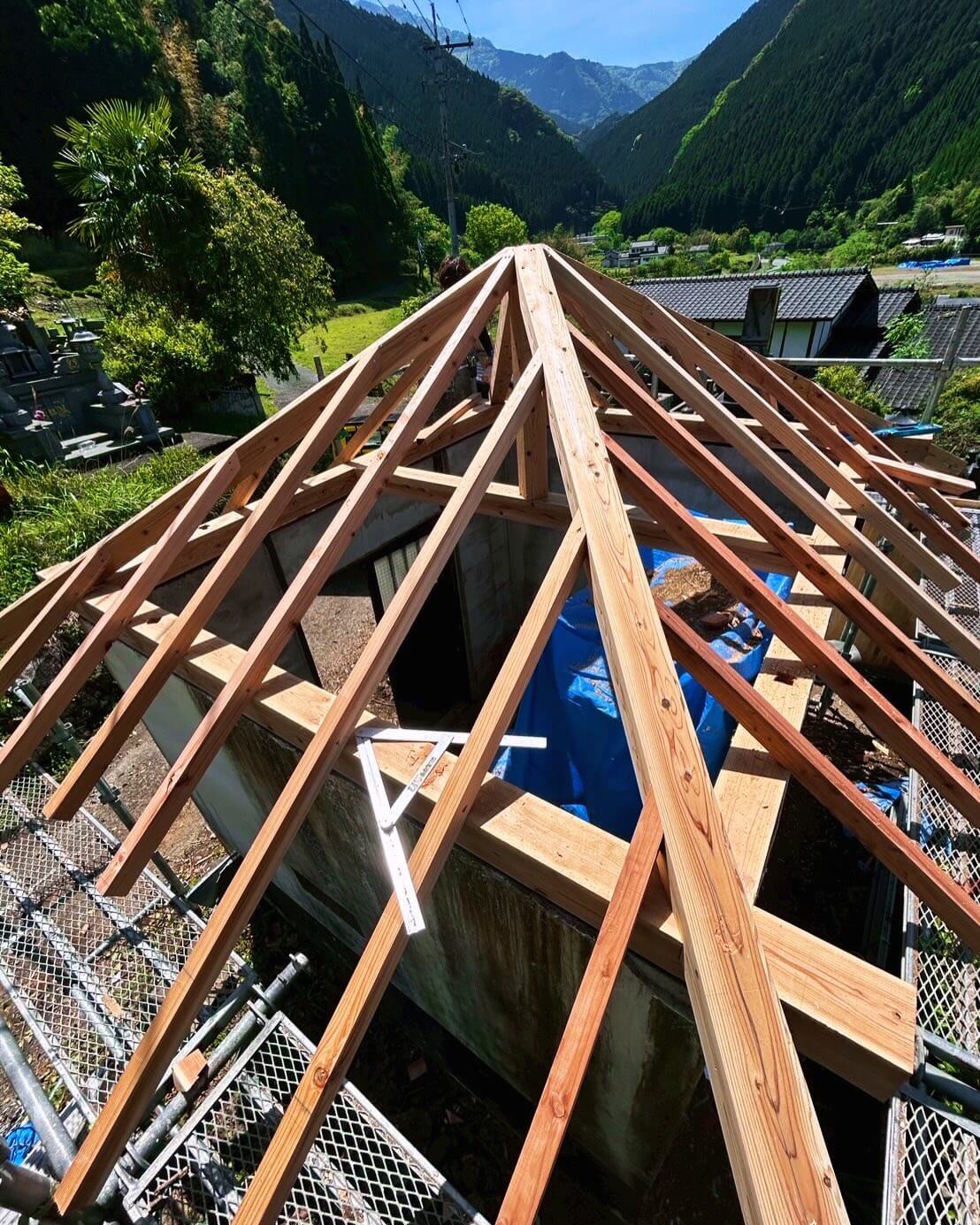 外装工事の施工写真