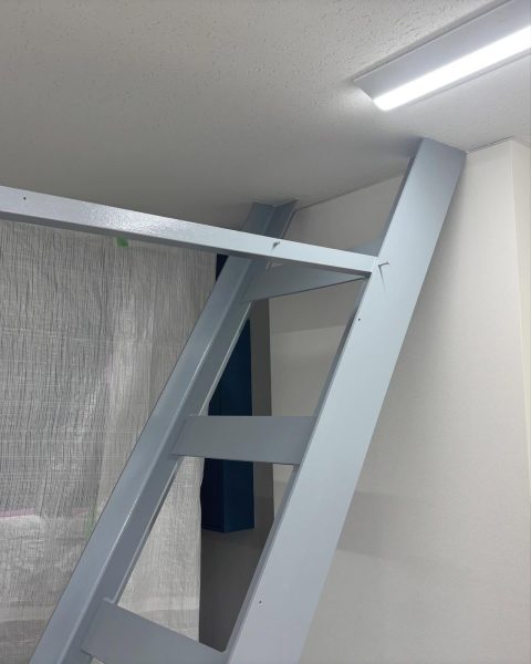 【長洲町】サビで痩せはじめた鉄骨を、ケレン作業から直して強度ごと回復の施工写真（3枚目）