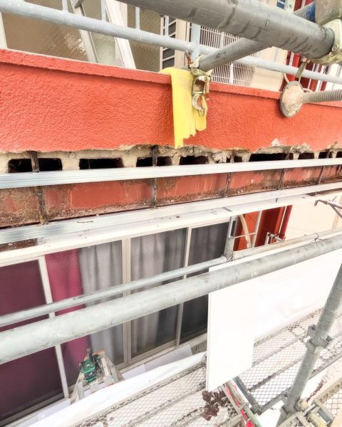 【熊本市】足場から塗装・板金・大工まで一式で。長く貸せるアパートにの施工写真（3枚目）