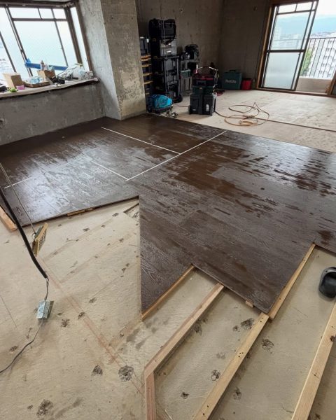 【熊本市】コンクリート打ちっぱなし風にこだわった、マンションのフルリノベーション（施工中）