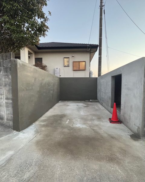 【長洲町】古い車庫を解体し、圧迫感のない開放的な外構への施工写真（4枚目）