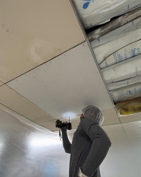 【山鹿市】稼働を止めずに、食品工場の天井を衛生的な状態へ張り替えの施工写真（3枚目）