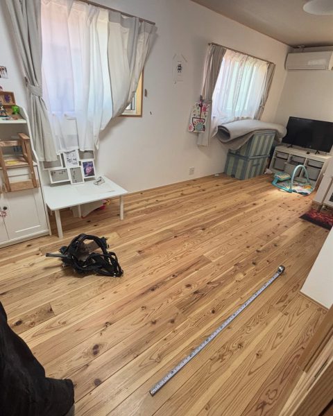 【熊本市】広い1部屋を2つに。クロス仕上げまで含めた子ども部屋の間仕切り（施工前）
